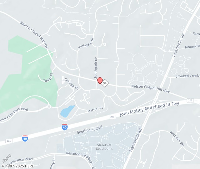 Location Map: 245 E NC Hwy 54, Suite 205 Durham, North Carolina 27713